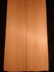 N.5  Violin spruce wedge quarter sawn 1848 (date on beam) € 200,--