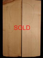 N.9  Violin spruce wedge quarter sawn 1777 (dendrochronological dating) € 200,-- SOLD