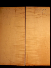 Tonewood archtop12 back ribs AAA 2004 € 250,--